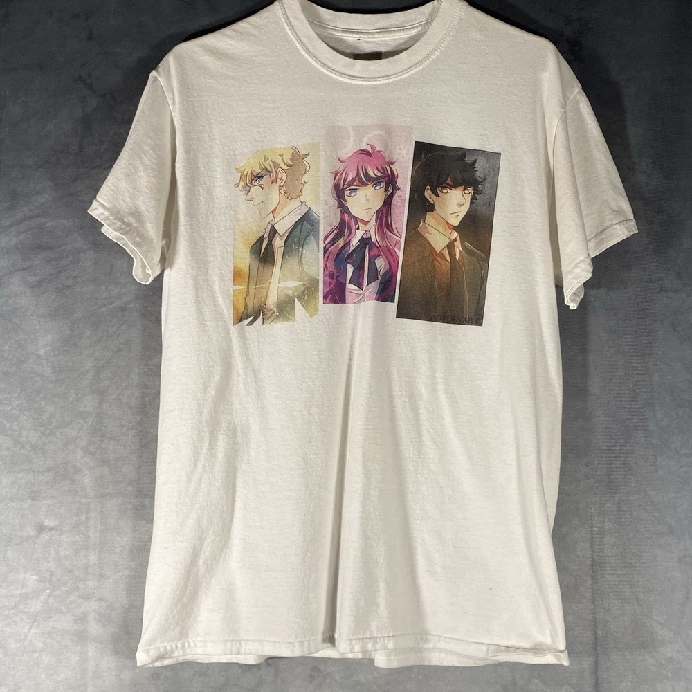 unOrdinary Webtoon White T-shirt Size M John,‎ Seraphina, and Arlo Graphic